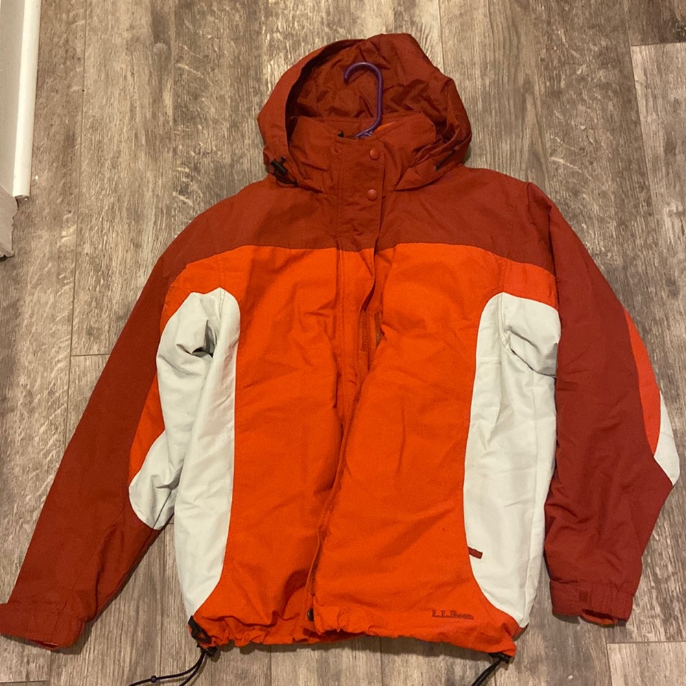 L.L.Bean Orange ski coat size M